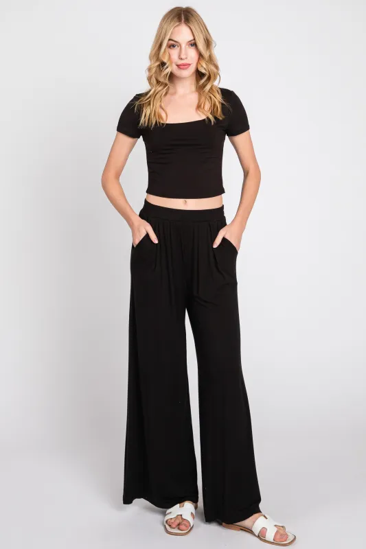 The Kenz Black Modal Top + Pant Set - Sold Separately sold by Thread & Seed