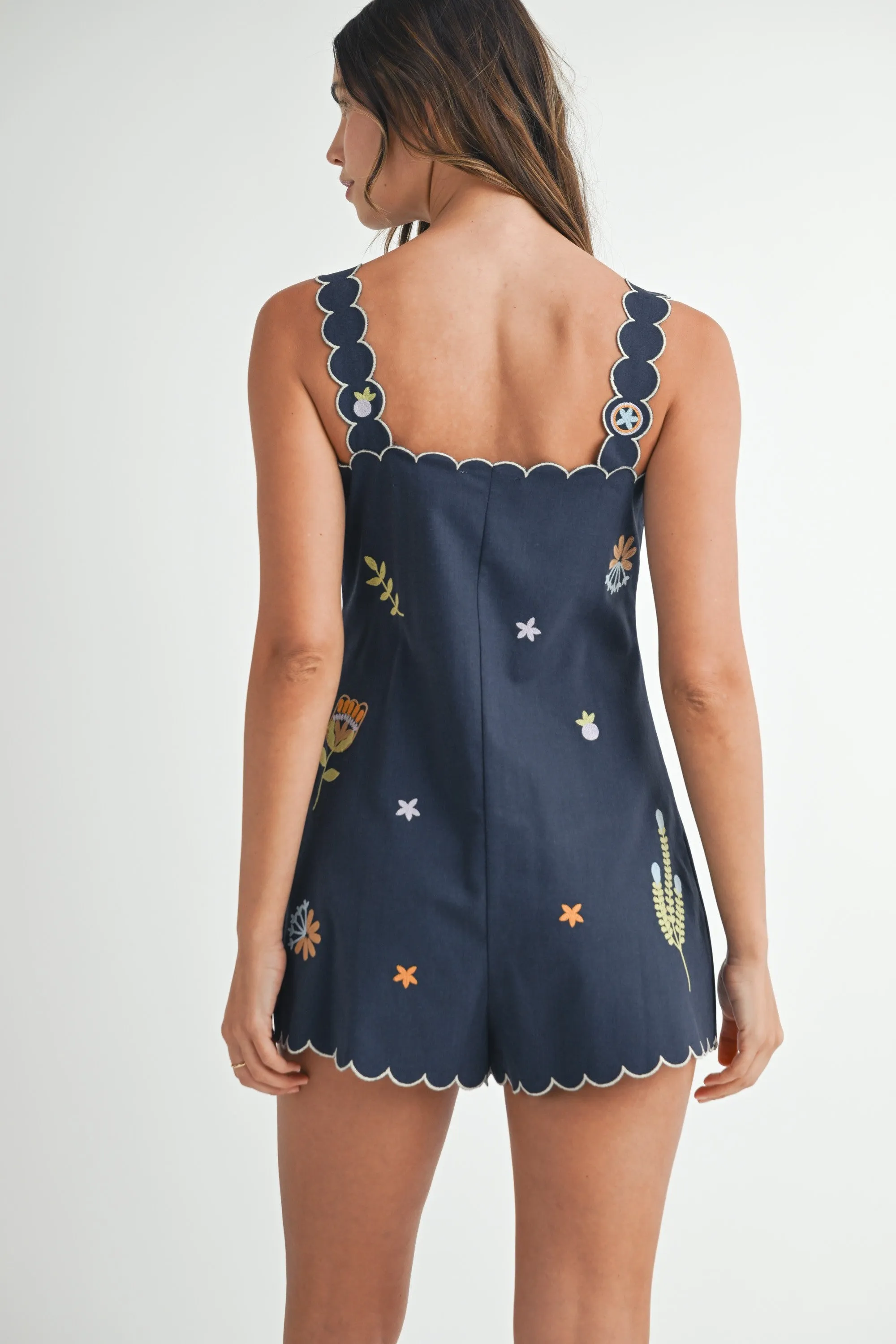 The Juniper Embroidered Romper sold by Thread & Seed product image thumbnail 4
