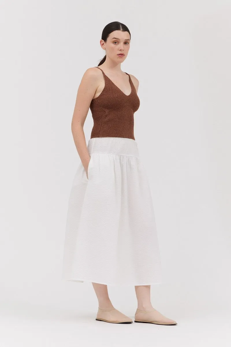 The Juni Chocolate Crop Knit Top sold by Thread & Seed product image thumbnail 2