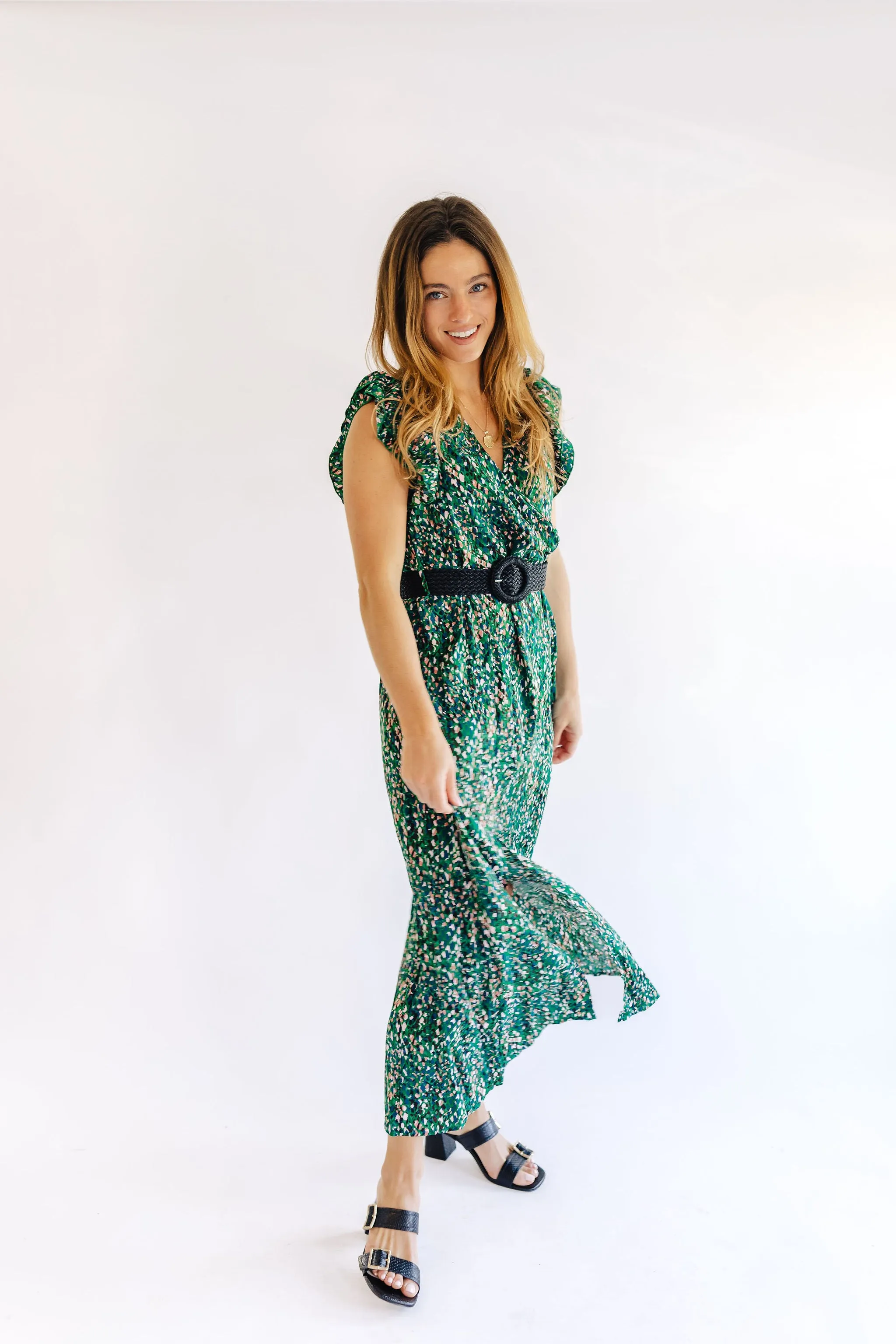 The Layla Floral Slit Dress sold by Thread & Seed