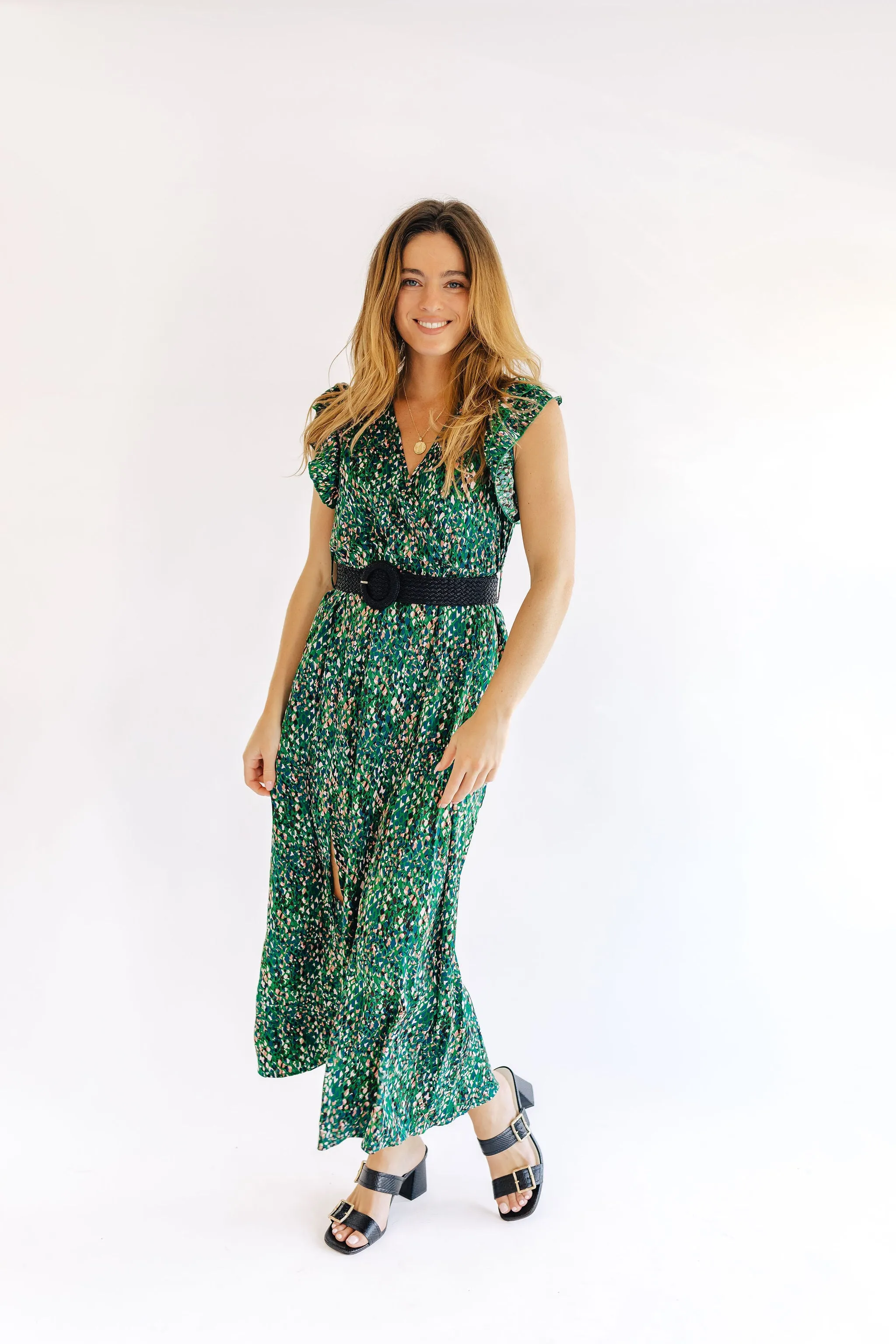The Layla Floral Slit Dress sold by Thread & Seed product image thumbnail 4