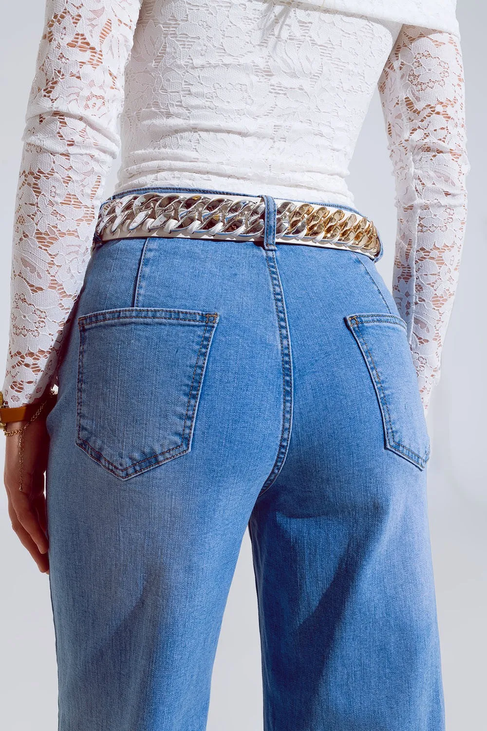 The Taylor Light Blue Wide Leg Jeans sold by Thread & Seed product image thumbnail 5