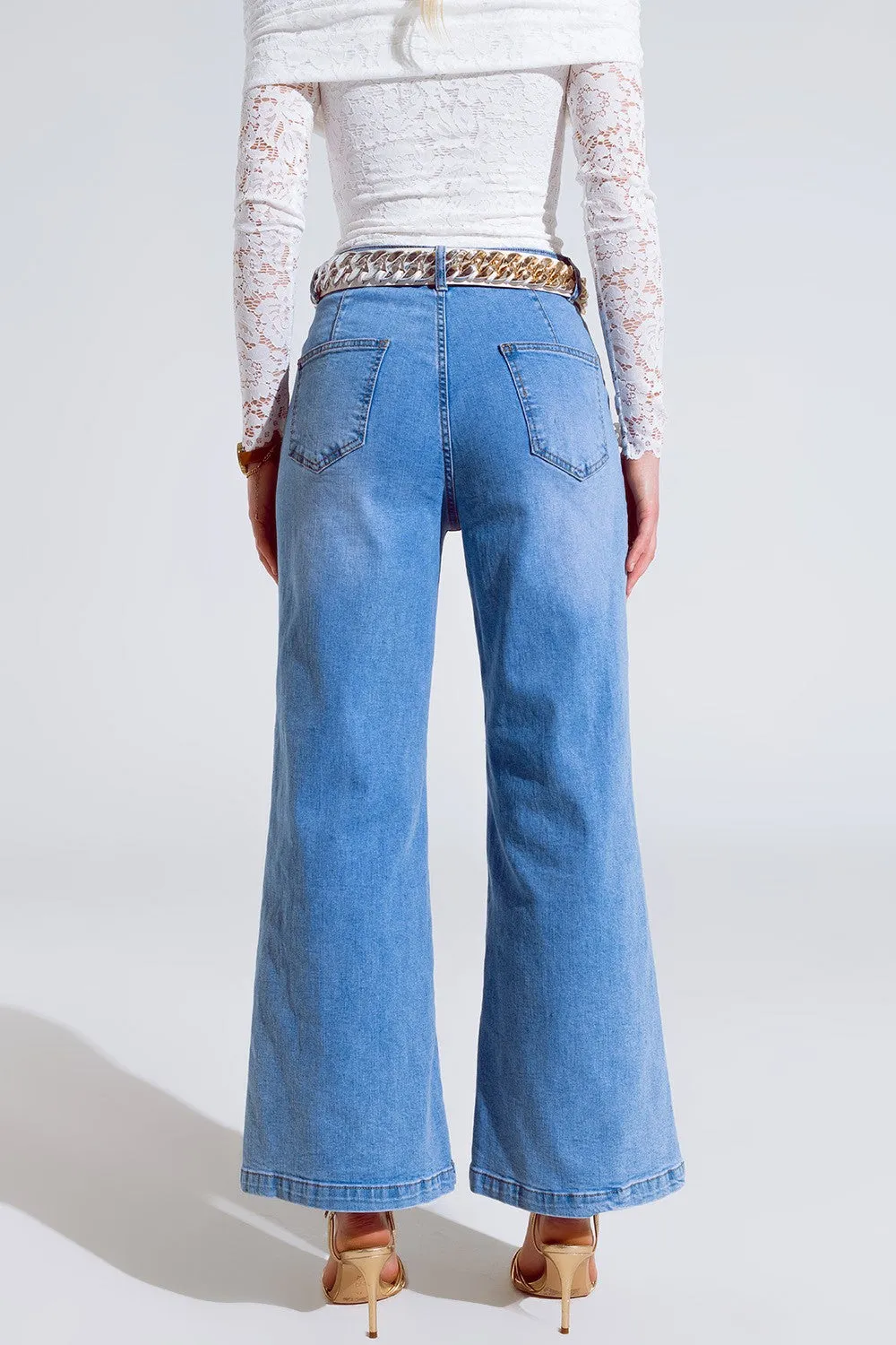 The Taylor Light Blue Wide Leg Jeans sold by Thread & Seed product image thumbnail 4
