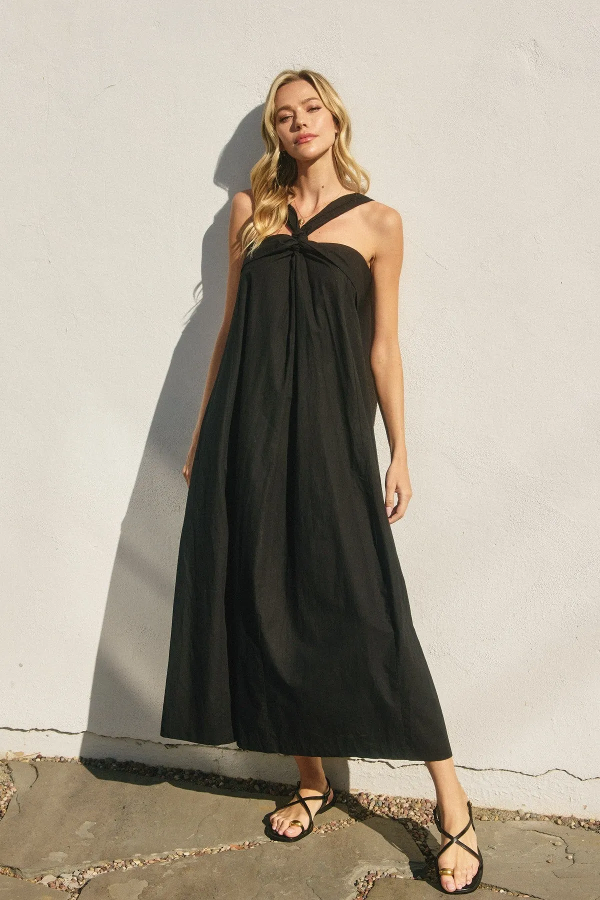 The Angeni Black Halter Maxi Dress sold by Thread & Seed product image thumbnail 5