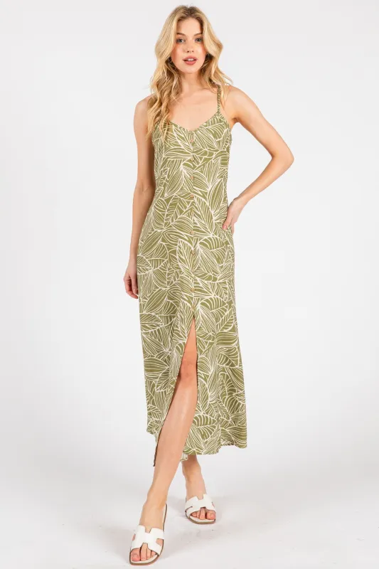 The Kalena Leaf Print Midi Dress sold by Thread & Seed