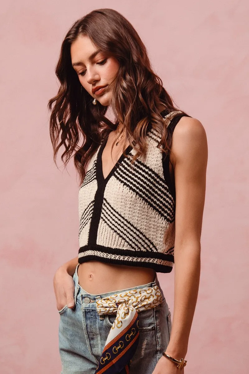 The Rumi Stripe Sweater Crop Top sold by Thread & Seed product image thumbnail 2