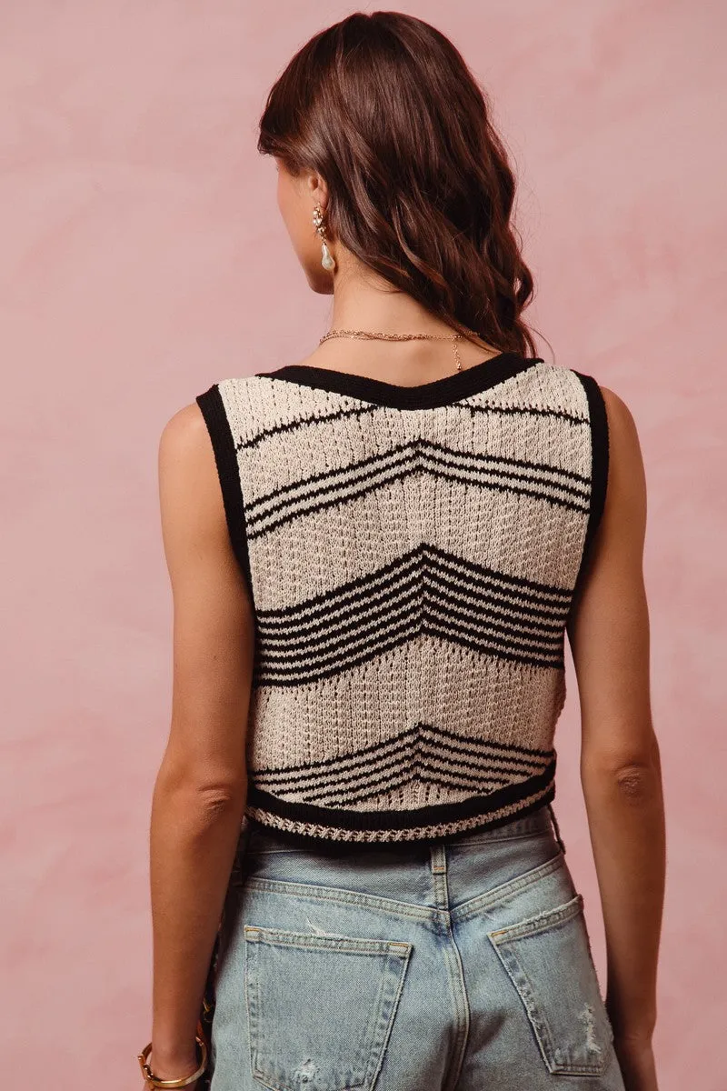 The Rumi Stripe Sweater Crop Top sold by Thread & Seed product image thumbnail 4