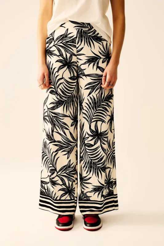 The Azalea Wide Leg Tropical Pants sold by Thread & Seed