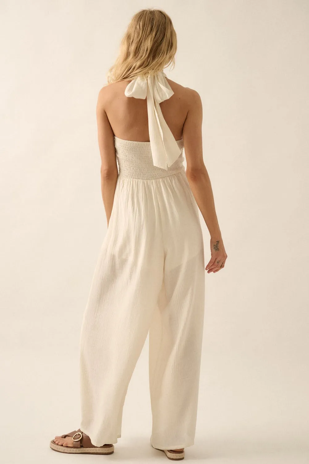 The Evelyn Convertible Halter Jumpsuit sold by Thread & Seed product image thumbnail 5