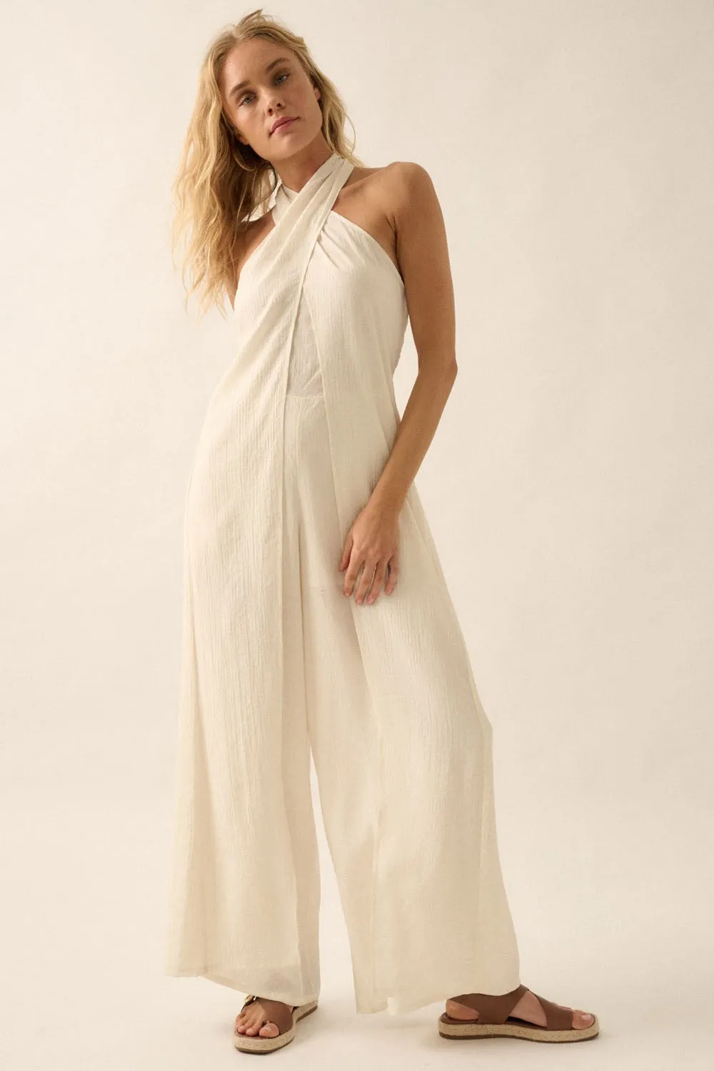 The Evelyn Convertible Halter Jumpsuit sold by Thread & Seed product image thumbnail 3