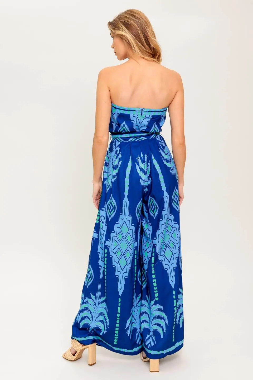The Dyani Printed Strapless Jumpsuit sold by Thread & Seed product image thumbnail 3