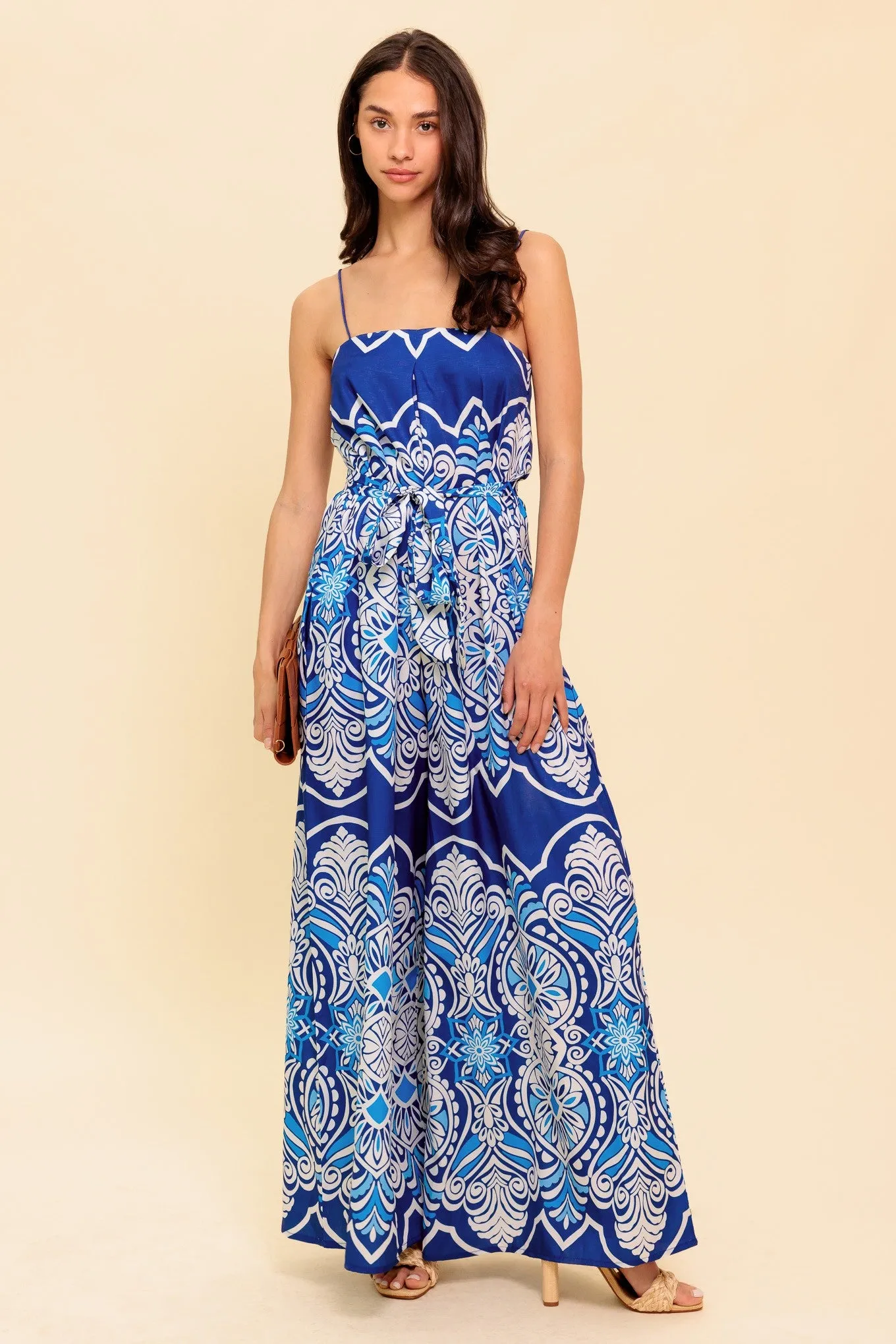 The Elysia Printed Wide Leg Jumpsuit sold by Thread & Seed product image thumbnail 3
