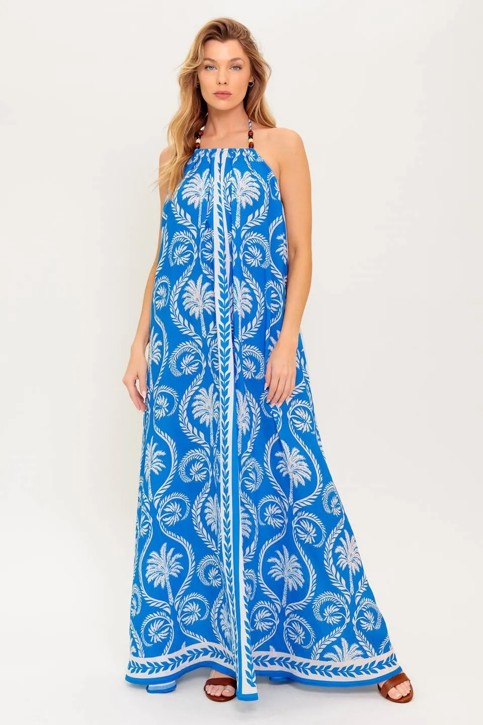 The Illara Printed Halter Maxi Dress sold by Thread & Seed product image thumbnail 5