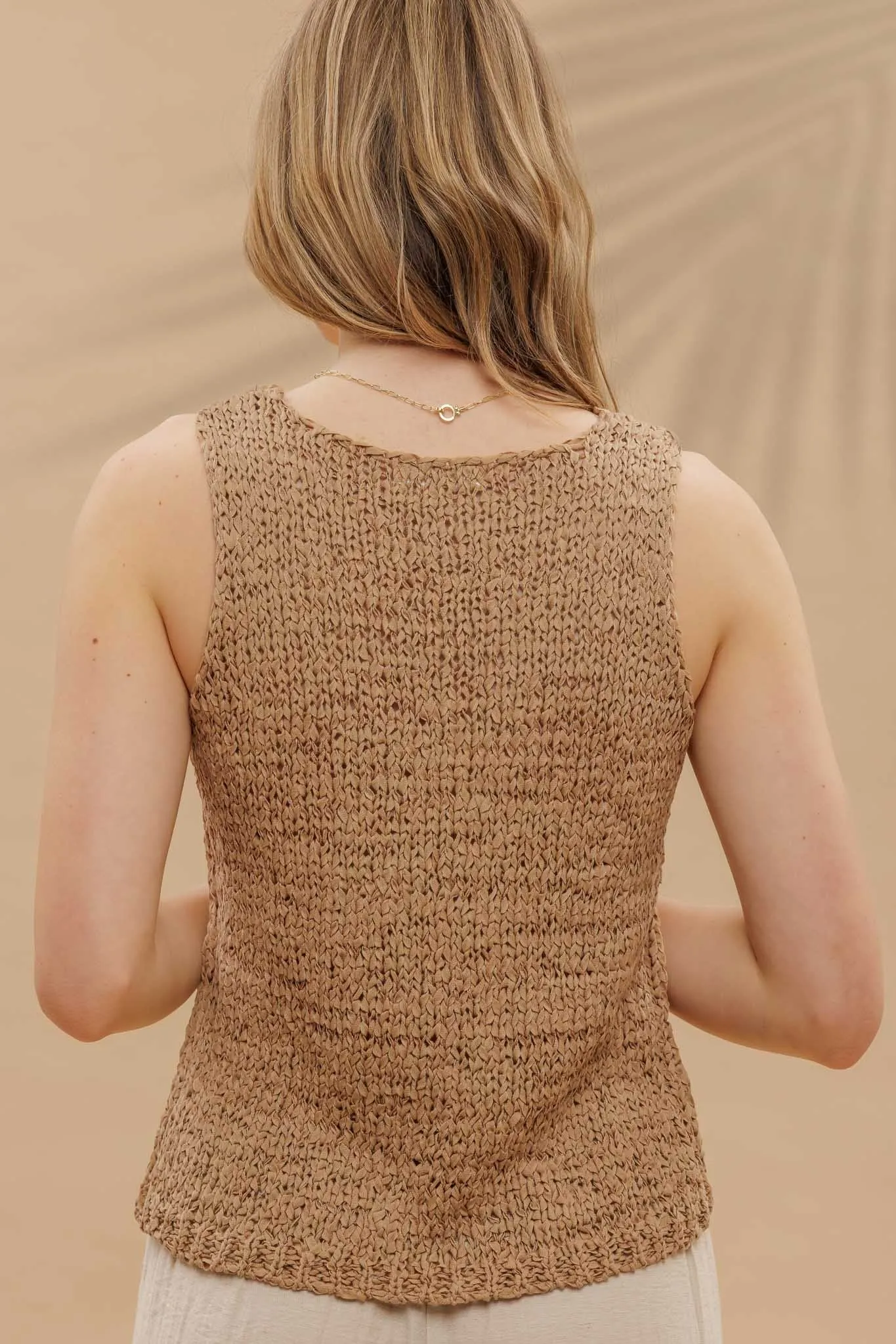 The Dara Sand Square Button Vest sold by Thread & Seed product image thumbnail 2