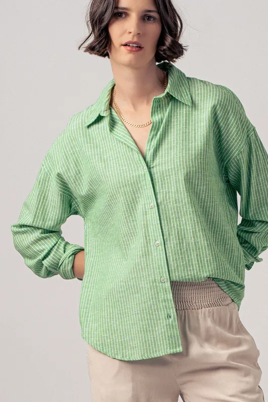 The Mallory Linen Button Down Shirt sold by Thread & Seed