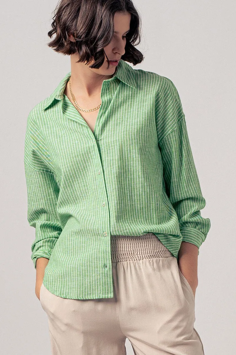 The Mallory Linen Button Down Shirt sold by Thread & Seed product image thumbnail 4