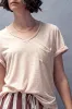 The Avery Oatmeal Short Sleeve Top sold by Thread & Seed
