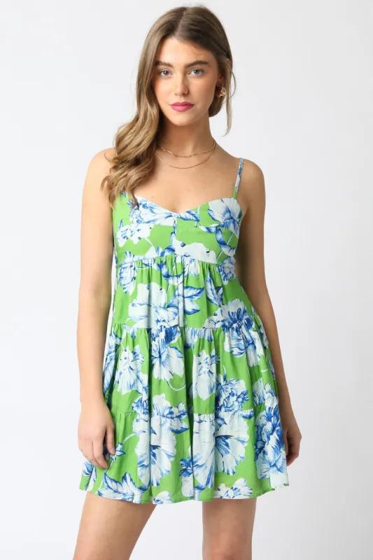 The Alessia Floral Tiered Mini Dress sold by Thread & Seed
