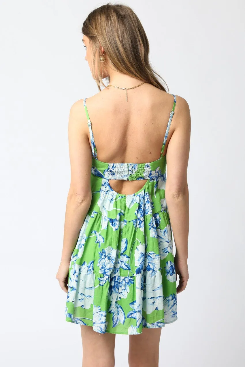 The Alessia Floral Tiered Mini Dress sold by Thread & Seed product image thumbnail 3