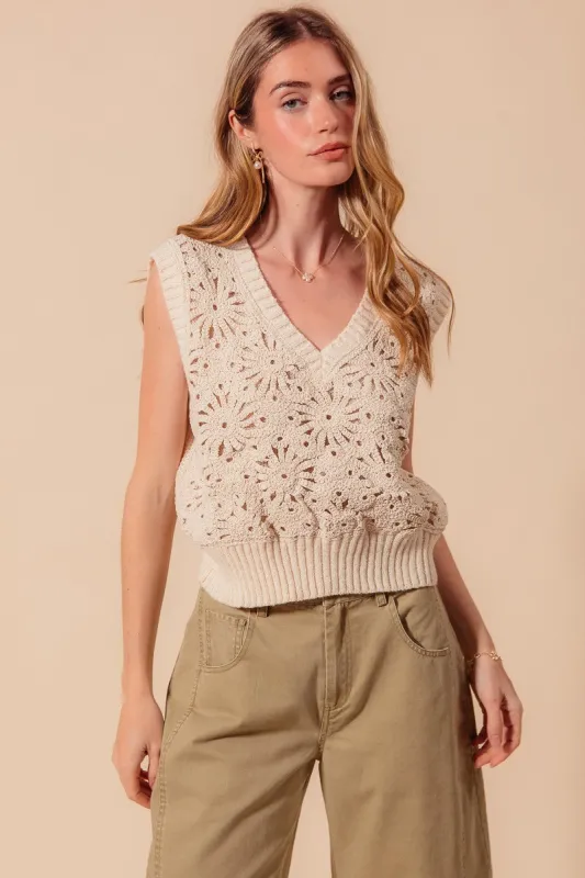 The Katia Crochet Lace Top sold by Thread & Seed