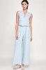 The Nelle Blue Linen Vest + Pants Set - Sold Separately sold by Thread & Seed