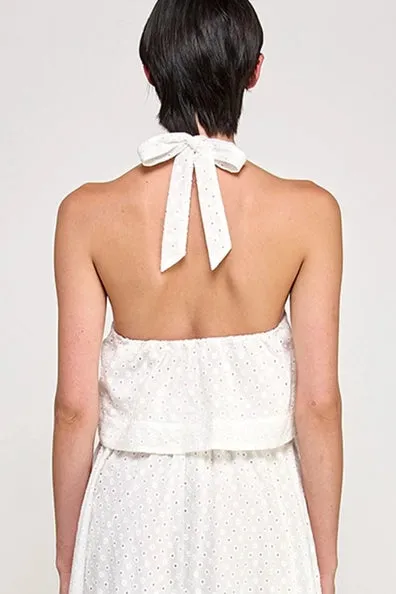 The Felicity Eyelet Halter Top sold by Thread & Seed product image thumbnail 3