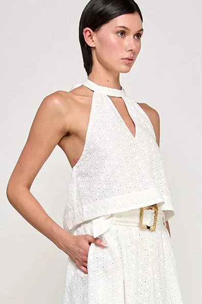The Felicity Eyelet Halter Top sold by Thread & Seed product image thumbnail 2