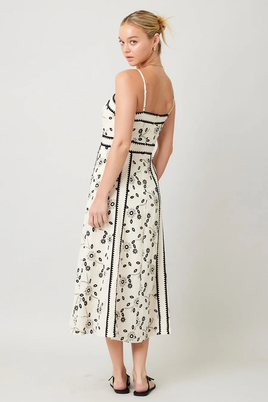 The Hattie Embroidered Lace Midi Dress sold by Thread & Seed product image thumbnail 4