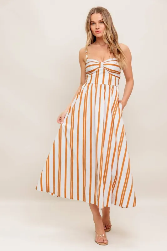 The Maire Striped Midi Dress sold by Thread & Seed