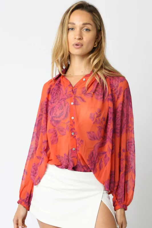 The Rosina Floral Button Down Shirt sold by Thread & Seed