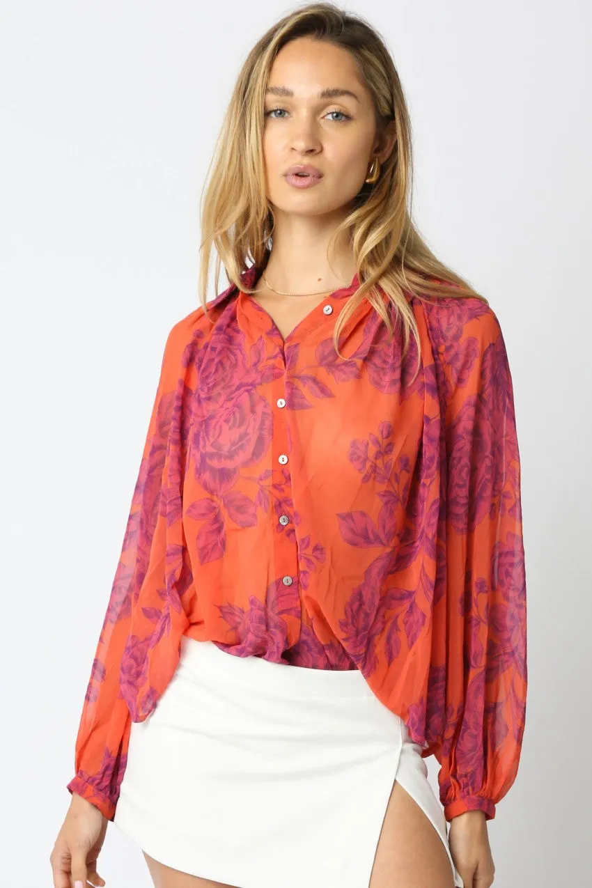 The Rosina Floral Button Down Shirt sold by Thread & Seed