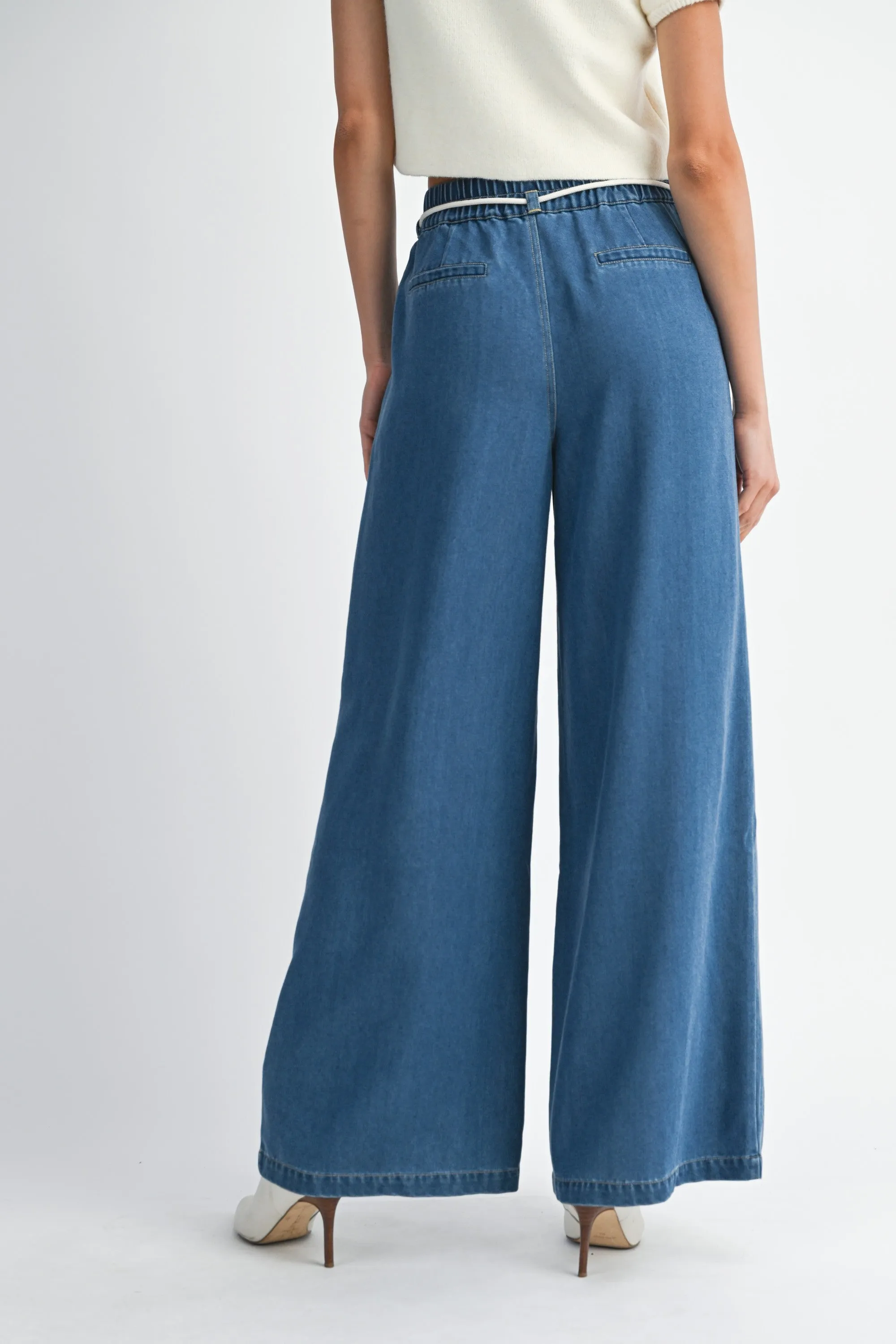 The Tamra Pleated Wide Leg Jeans sold by Thread & Seed product image thumbnail 4