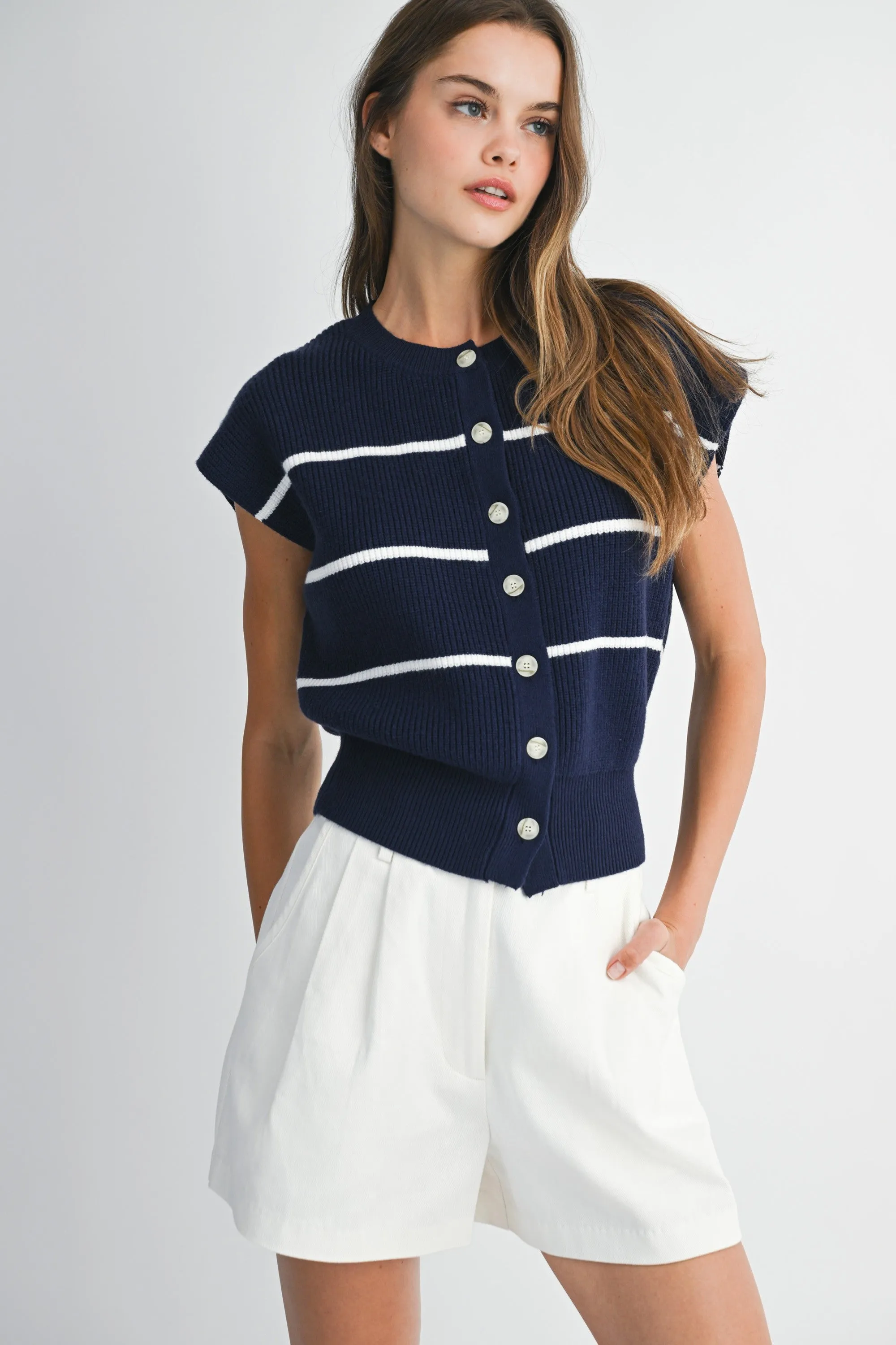 The Lennyn Striped Sweater Vest sold by Thread & Seed product image thumbnail 2