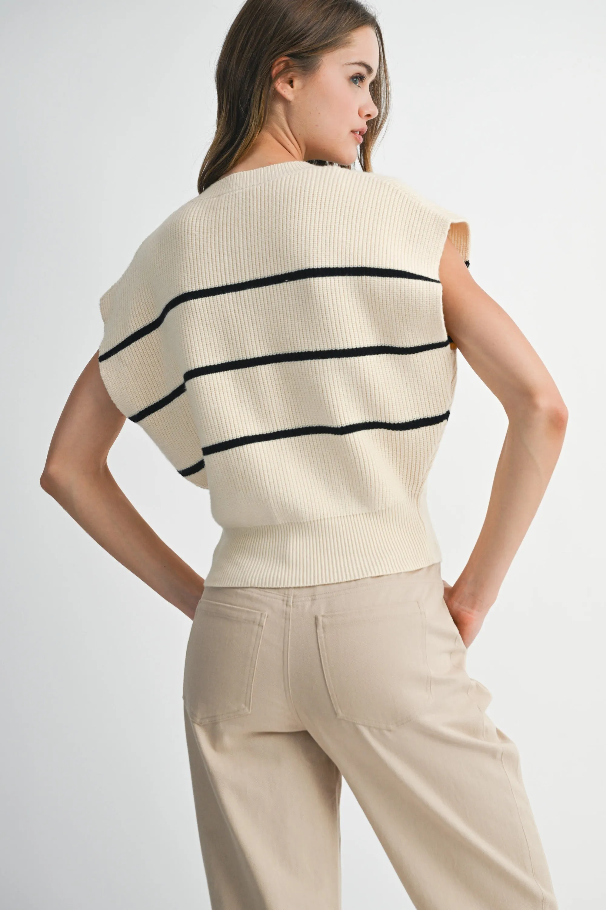 The Lennyn Striped Sweater Vest sold by Thread & Seed product image thumbnail 4