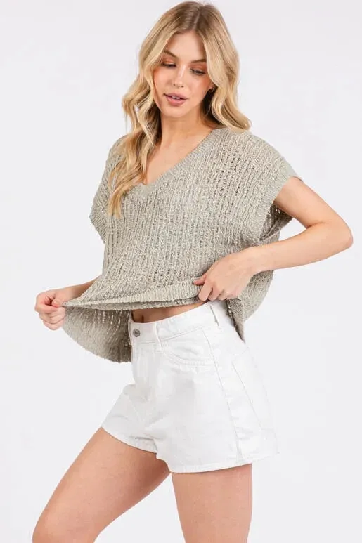 The Drea Sage Pullover Sweater Top sold by Thread & Seed product image thumbnail 2