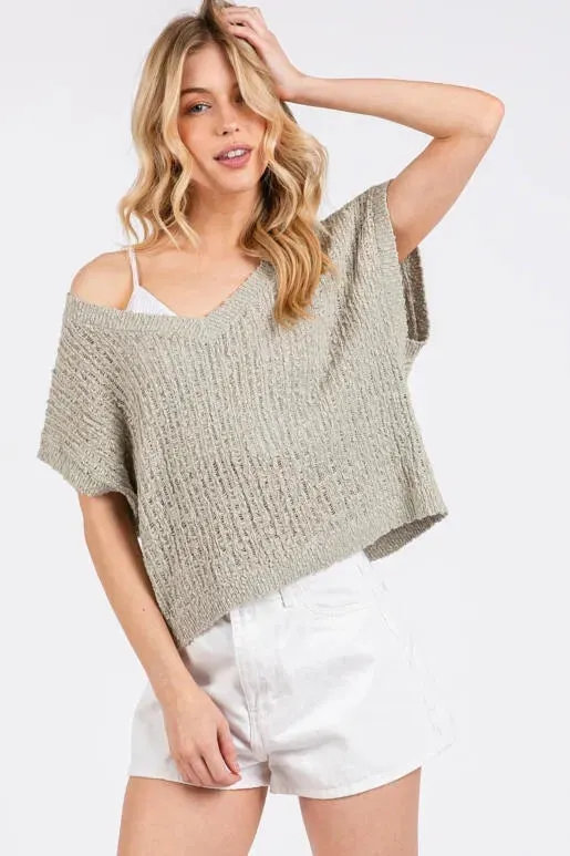 The Drea Sage Pullover Sweater Top sold by Thread & Seed product image thumbnail 5