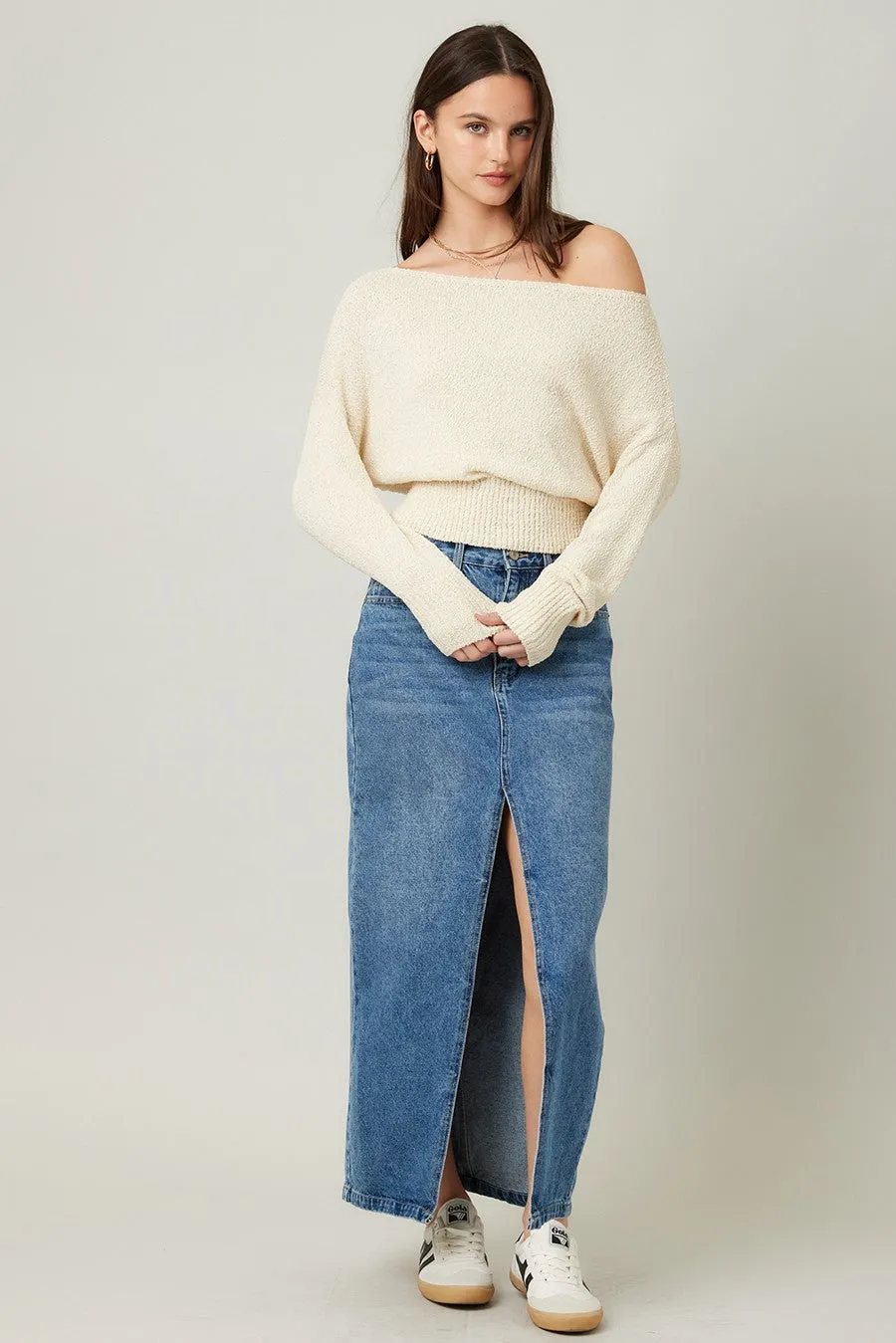 The Whitney Off Shoulder Sweater sold by Thread & Seed product image thumbnail 5