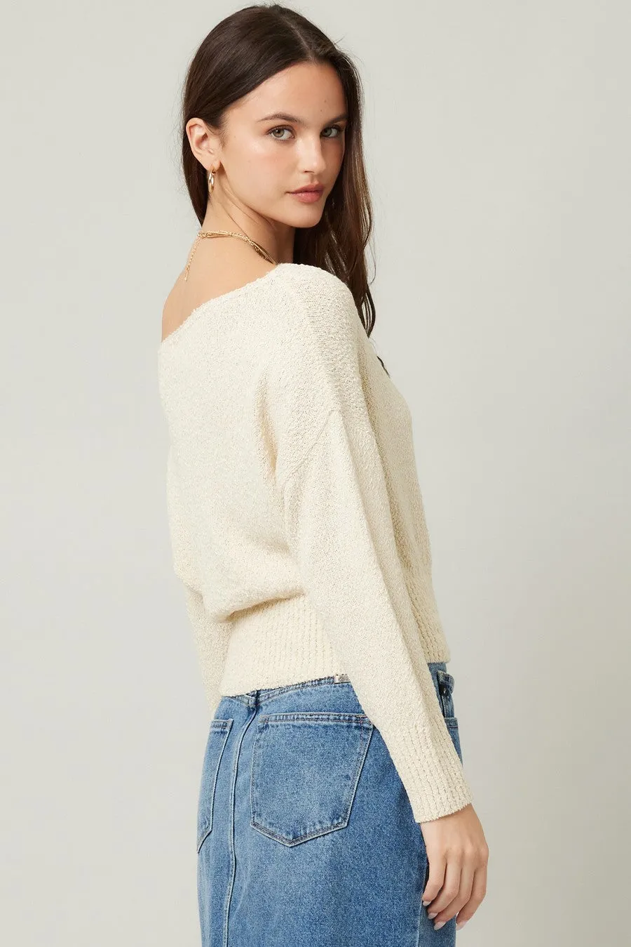 The Whitney Off Shoulder Sweater sold by Thread & Seed product image thumbnail 3