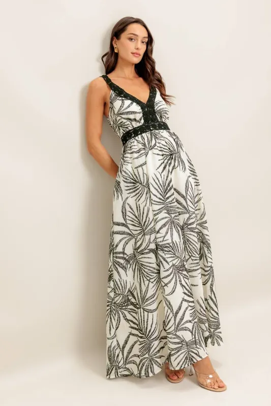 The Calandra Tropical Maxi Dress sold by Thread & Seed