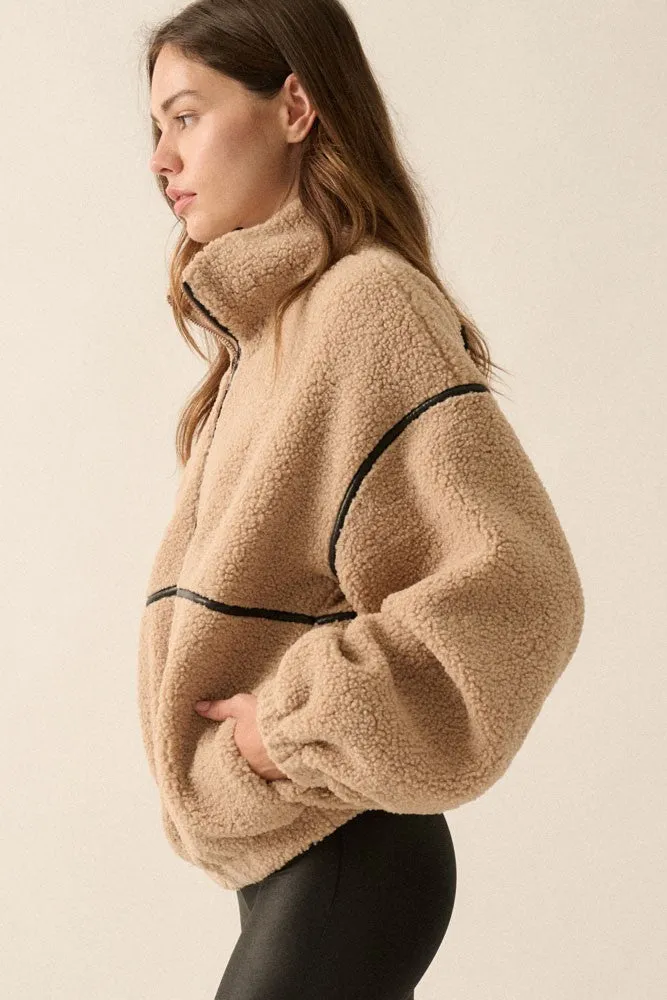 The Darla Sand Sherpa Jacket sold by Thread & Seed product image thumbnail 2