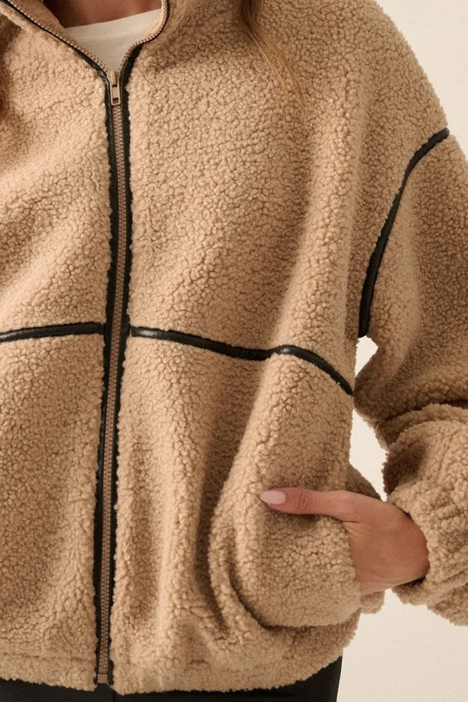 The Darla Sand Sherpa Jacket sold by Thread & Seed product image thumbnail 3