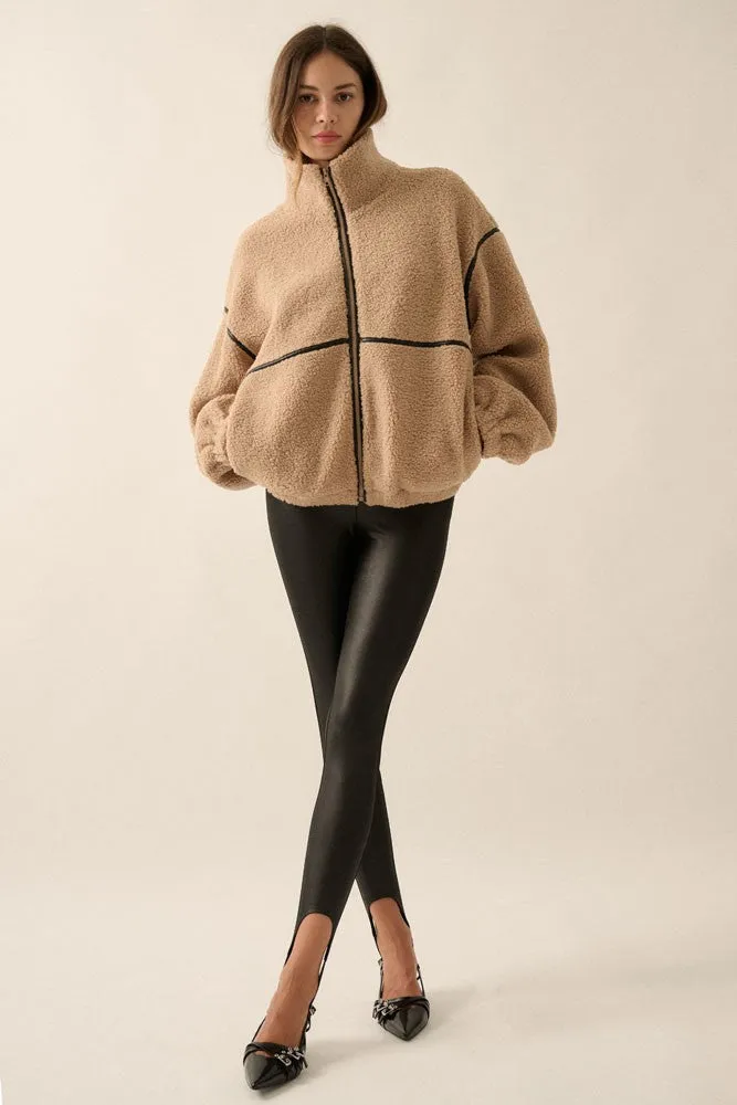 The Darla Sand Sherpa Jacket sold by Thread & Seed product image thumbnail 5