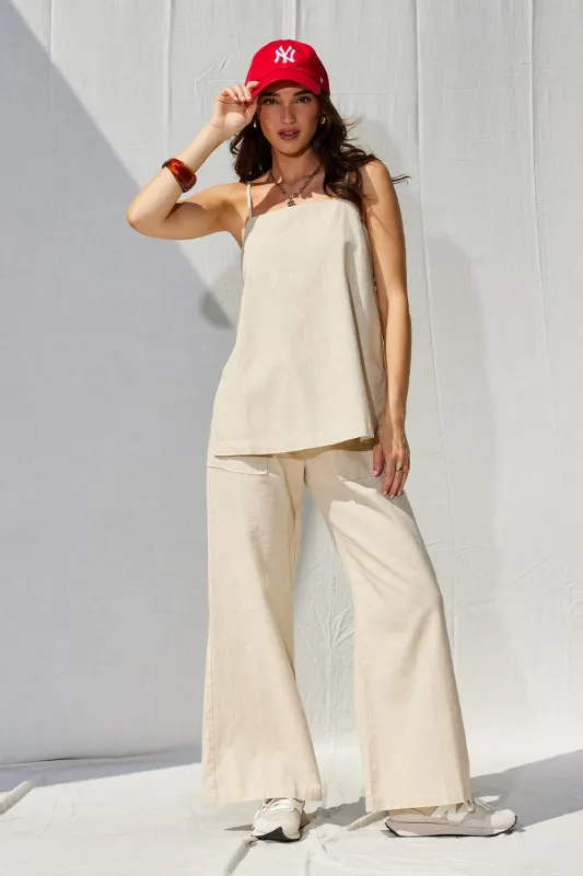 The Lana Linen Tank + Pants Set - Sold Separately sold by Thread & Seed