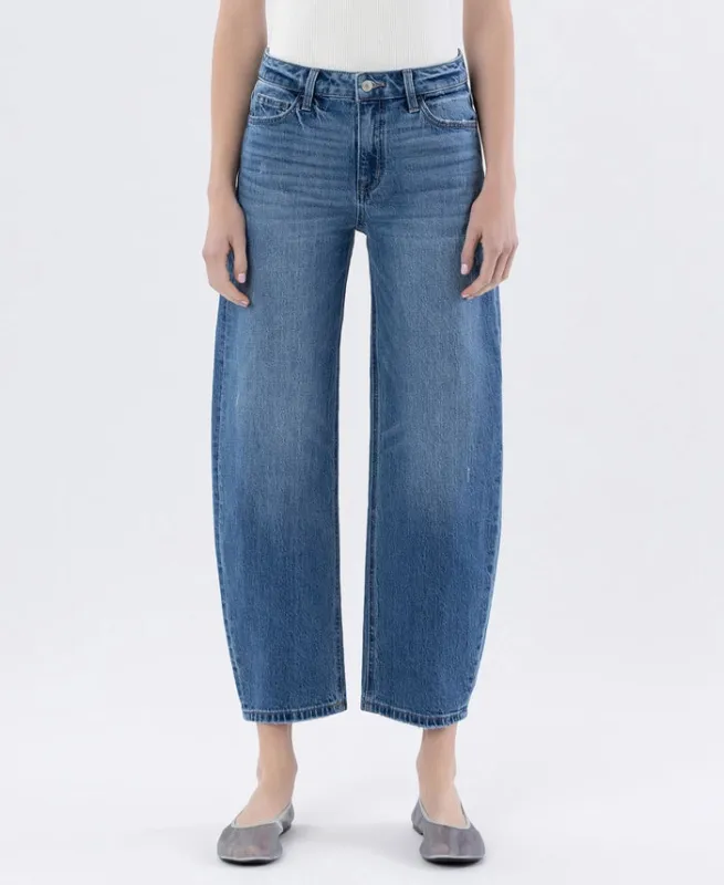 The Kate Mild Barrel Leg Jeans made by Thread & Seed