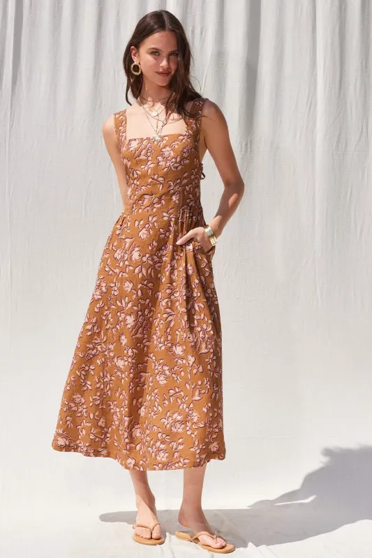 The Stella Tie Back Floral Maxi Dress sold by Thread & Seed