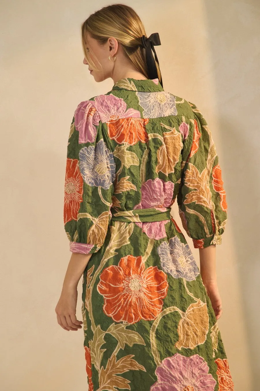 The Farah Floral Midi Shirt Dress sold by Thread & Seed product image thumbnail 3