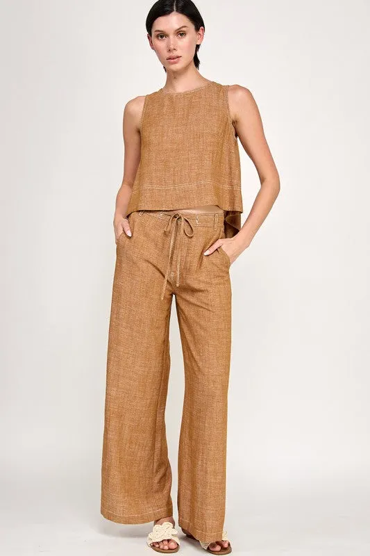 The Nara Linen Top + Pants Set - Sold Separately sold by Thread & Seed