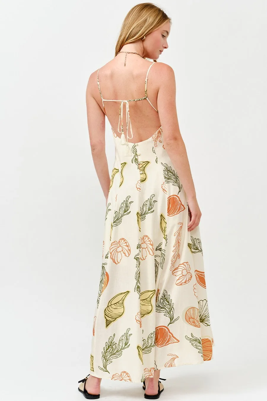 The Cordelia Rust Shell Maxi Dress sold by Thread & Seed product image thumbnail 5