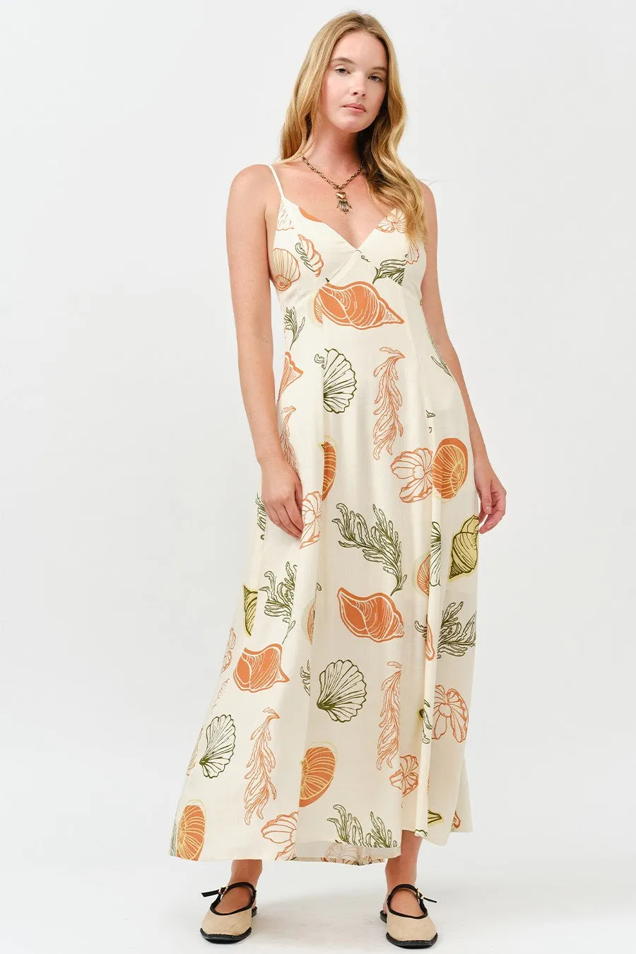 The Cordelia Rust Shell Maxi Dress sold by Thread & Seed product image thumbnail 2