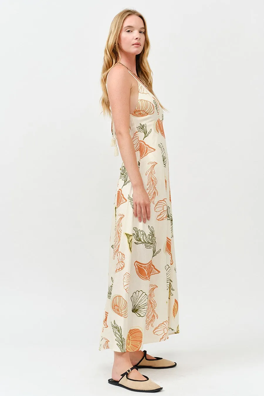 The Cordelia Rust Shell Maxi Dress sold by Thread & Seed product image thumbnail 4